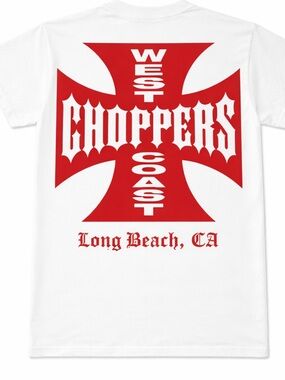 West Coast Choppers Graphic Tee - White/Red retro vintage sizeL new